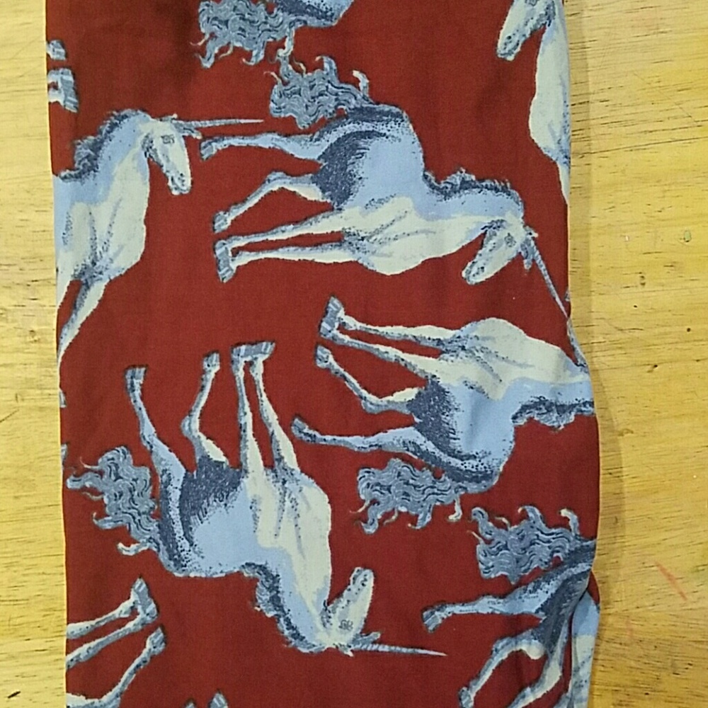 HTF Red Lularoe Unicorn Leggings
