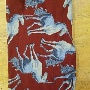 HTF Red Lularoe Unicorn Leggings