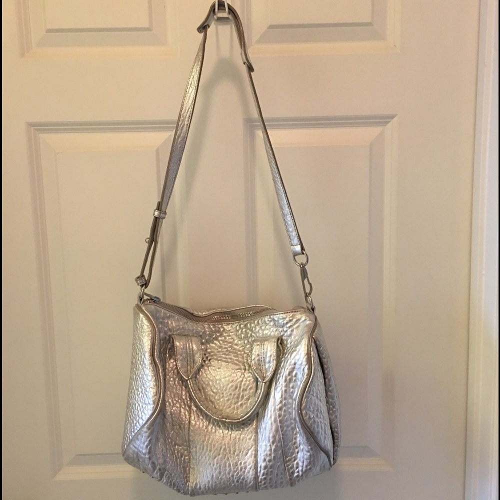 ALEXANDER WANG Metallic Pebbled Lambskin Rocco bag