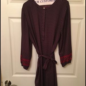 LOFT shirt dress with fabric sash