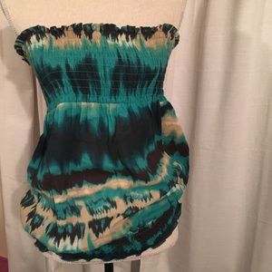 Charlotte Russe tie dye tube top women's large