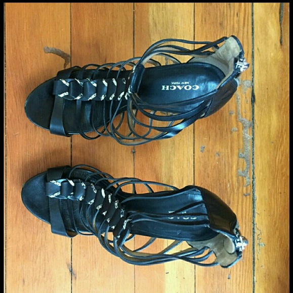 SOLD*** Coach Josey 8 snake leather heels - Picture 5 of 5