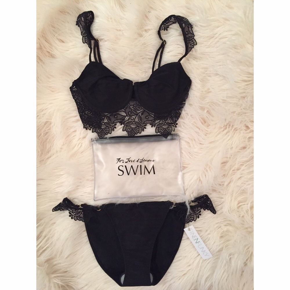 FOR LOVE & LEMONS BARCELONA BIKINI in BLACK