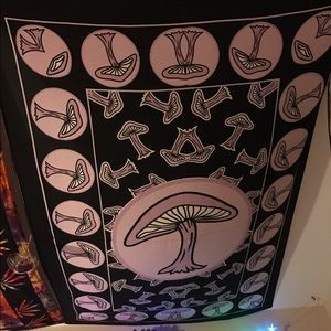 Psychedelic Mushroom Tapestry