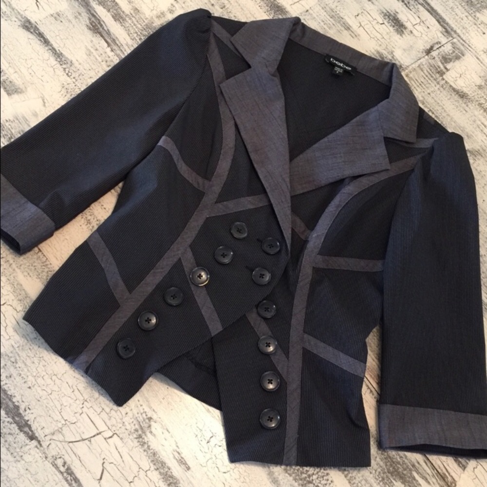 Bebe pinstripe blazer