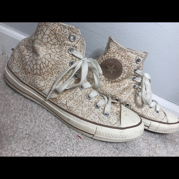 SOLD⚠️Limited edition !!! Gold mandala converse - Picture 1 of 4