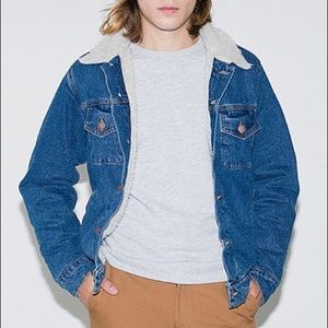 American Apparel Denim Sherpa Jacket