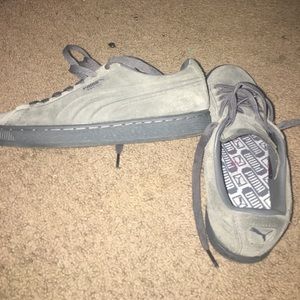 Grey/Cool Blue Puma Suede