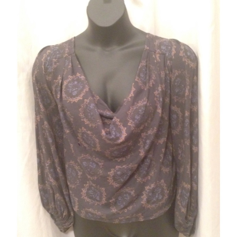 Free People Blouse Cowling Around Top Boho Chic - Picture 3 of 6