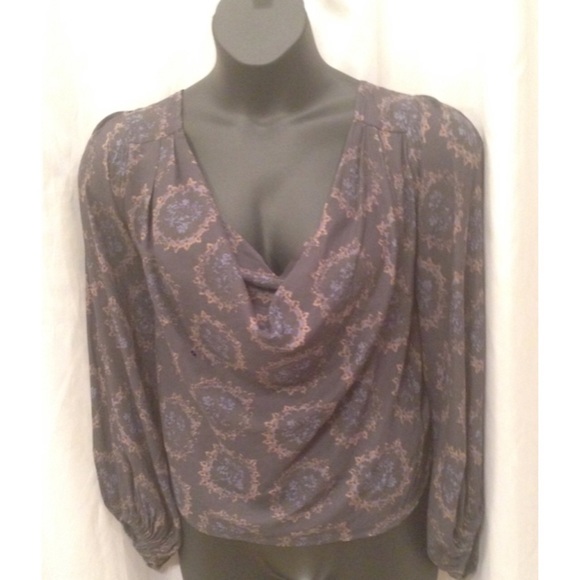 Free People Blouse Cowling Around Top Boho Chic - Picture 3 of 6