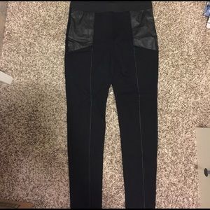 Leather skinny leggings