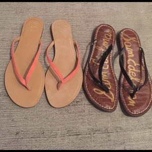 Hello summer! Set of two 6.5 flip flops.
