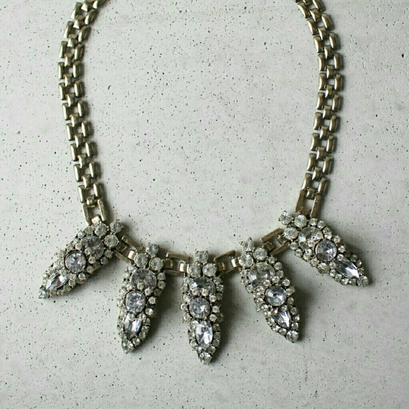 Spike crystal crew bin necklace j - Picture 2 of 3