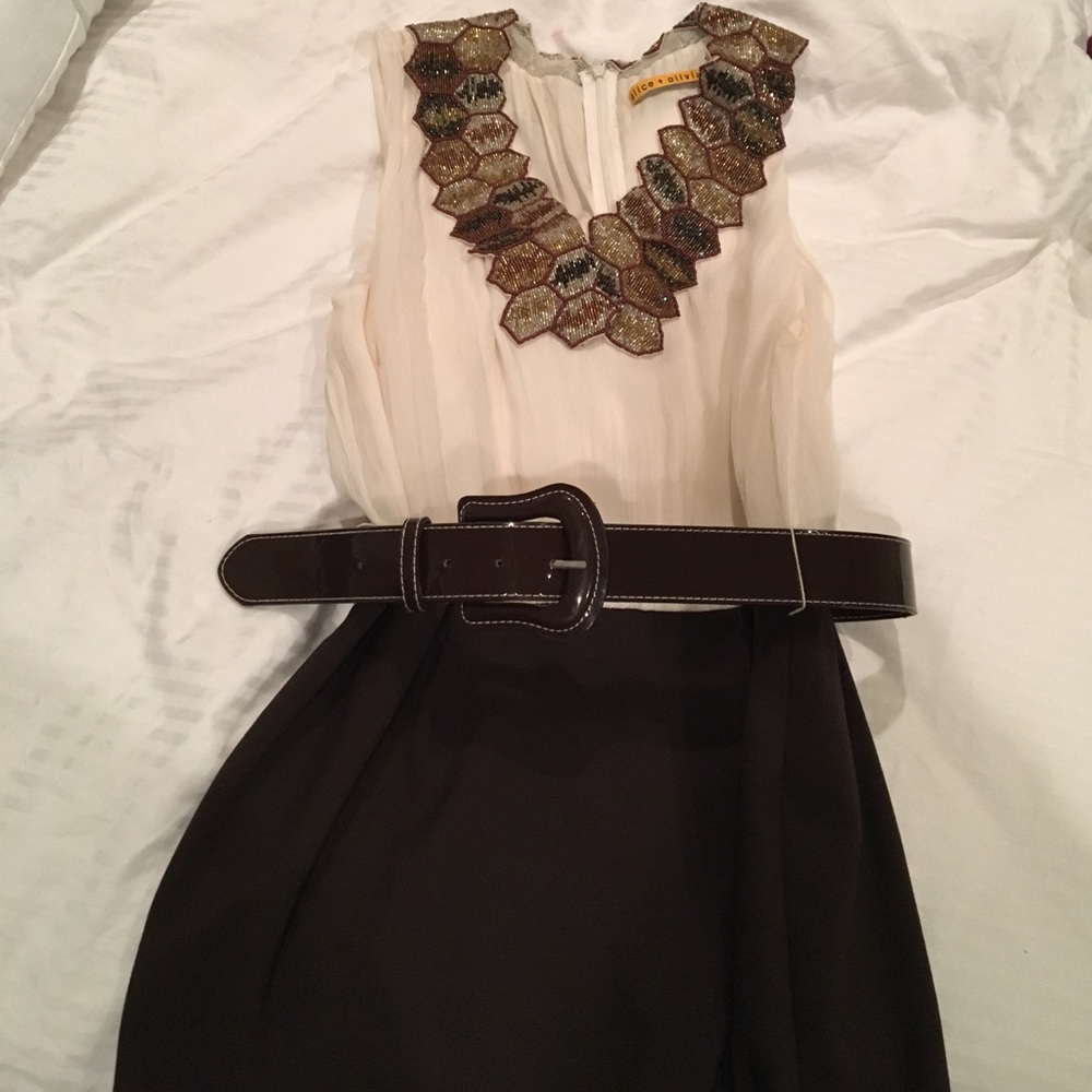Alice and Olivia embellished beaded work dress