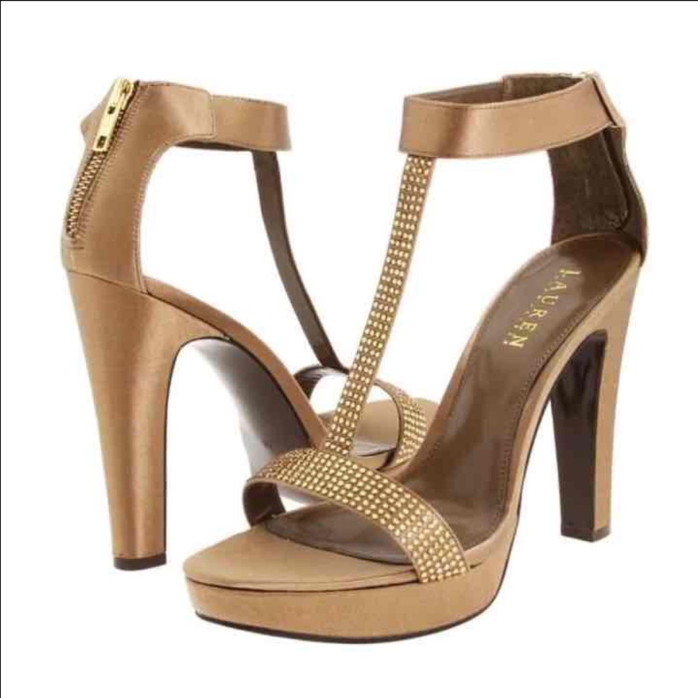 Ralph Lauren Fia gold heels