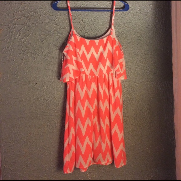 Rue21 neon coral/pink dress - Picture 1 of 3