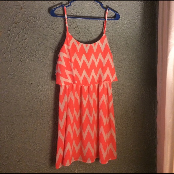 Rue21 neon coral/pink dress - Picture 2 of 3