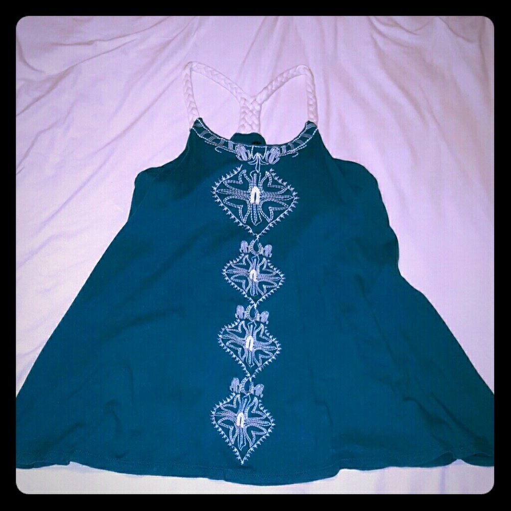 Tunic top with braided straps