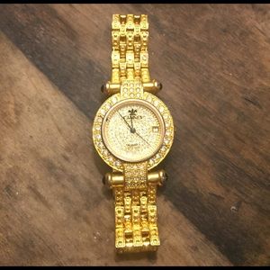 Cannes gold/quartz watch