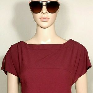 Zara Womens Maroon Sleeveless Casual Blouse