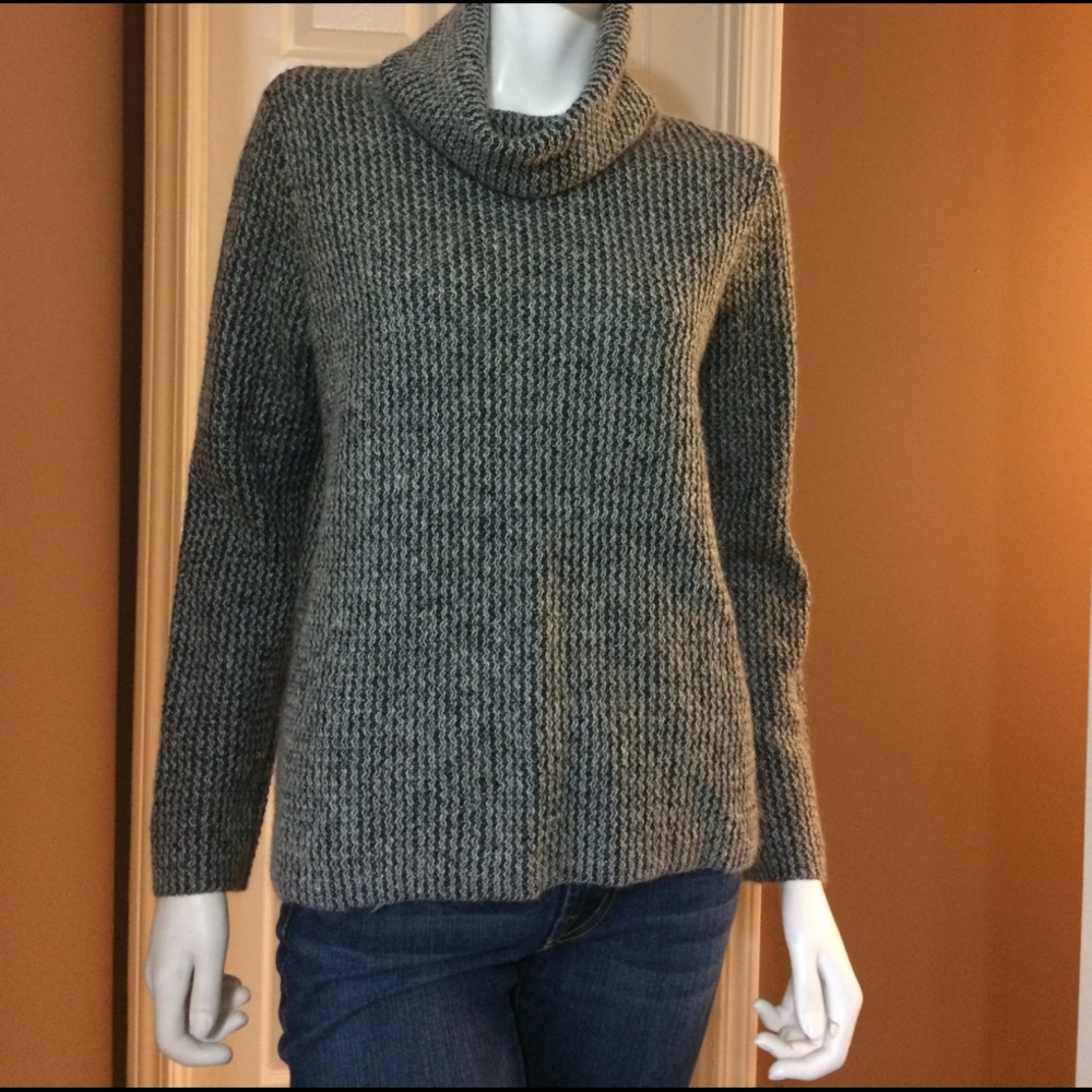 Black and White Turtle Neck Sweater