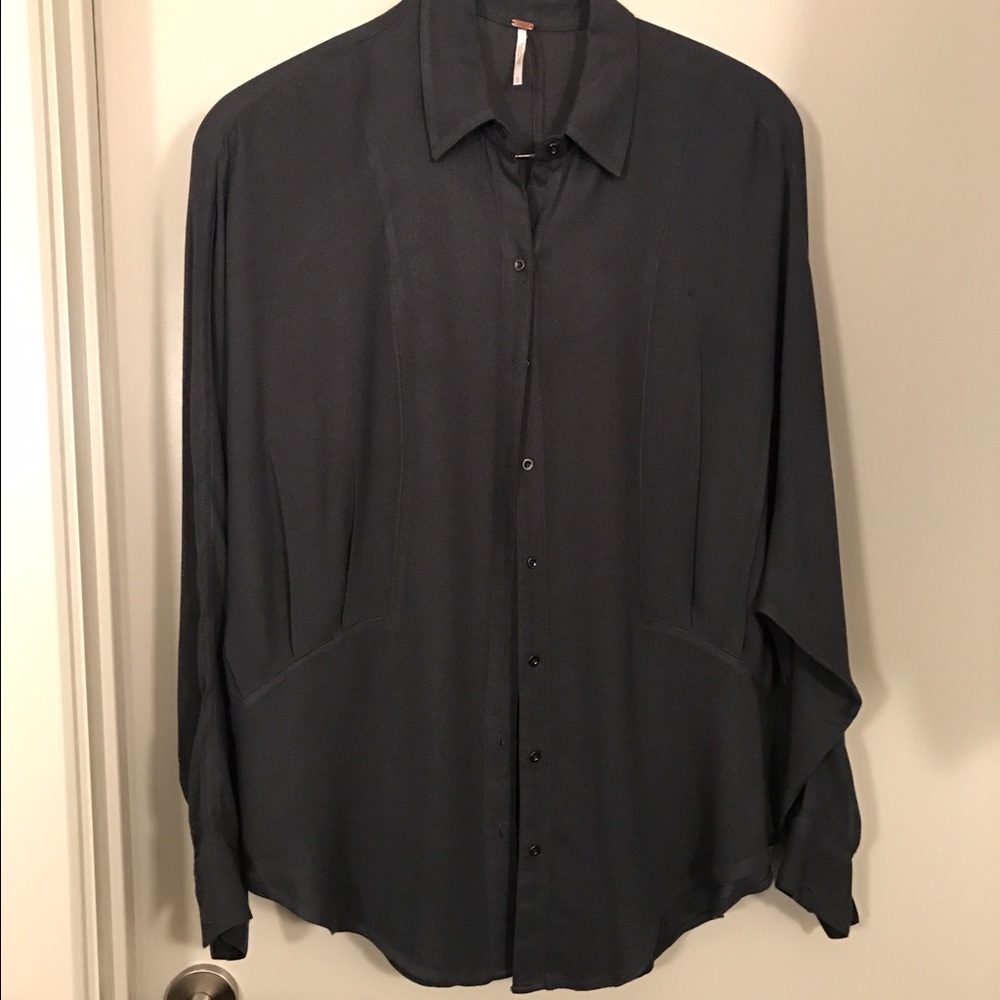 Free People Button Down Top