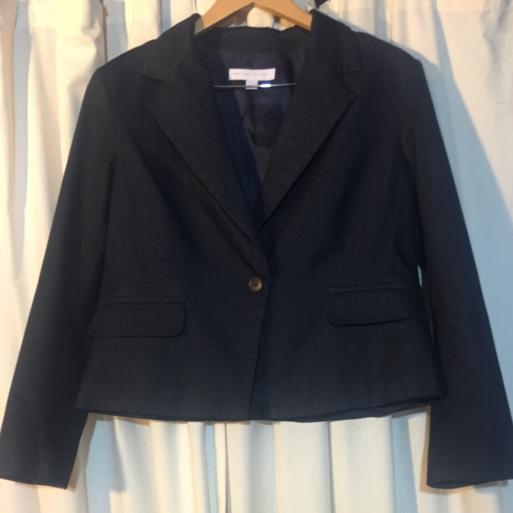 NY & Co Stretch Navy Blazer