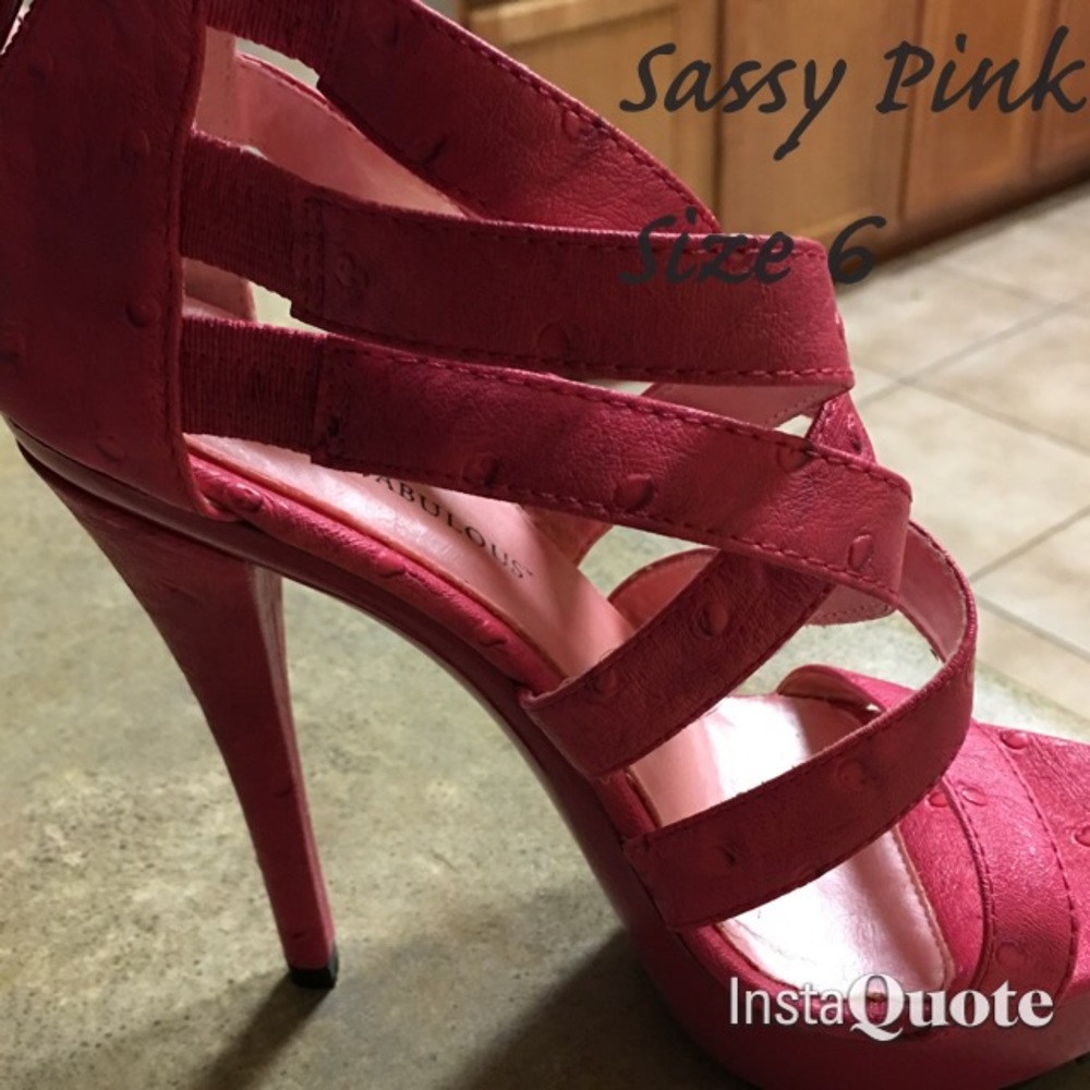 Just fab hit pink shoes