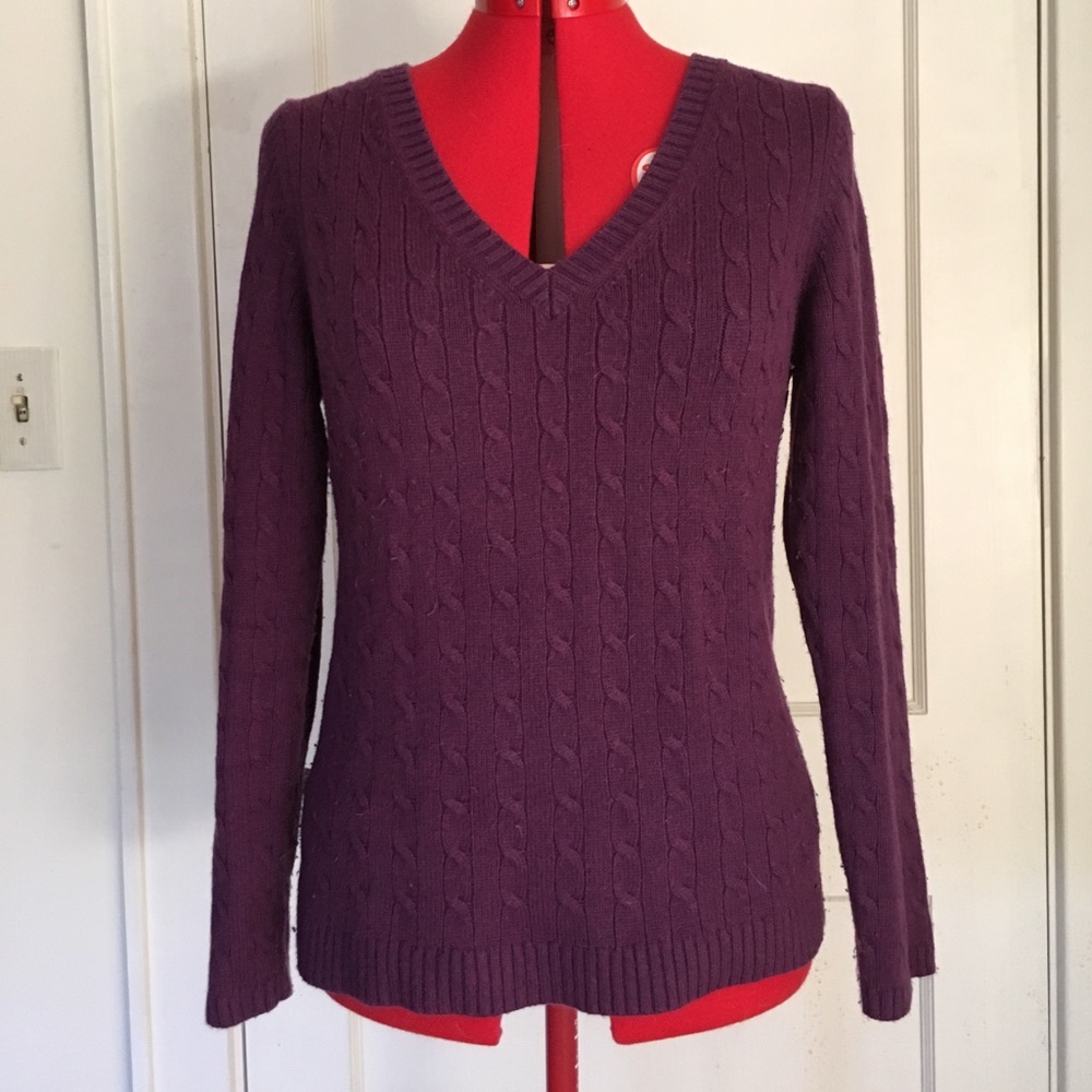 ❌SOLD❌LOFT purple knit sweater