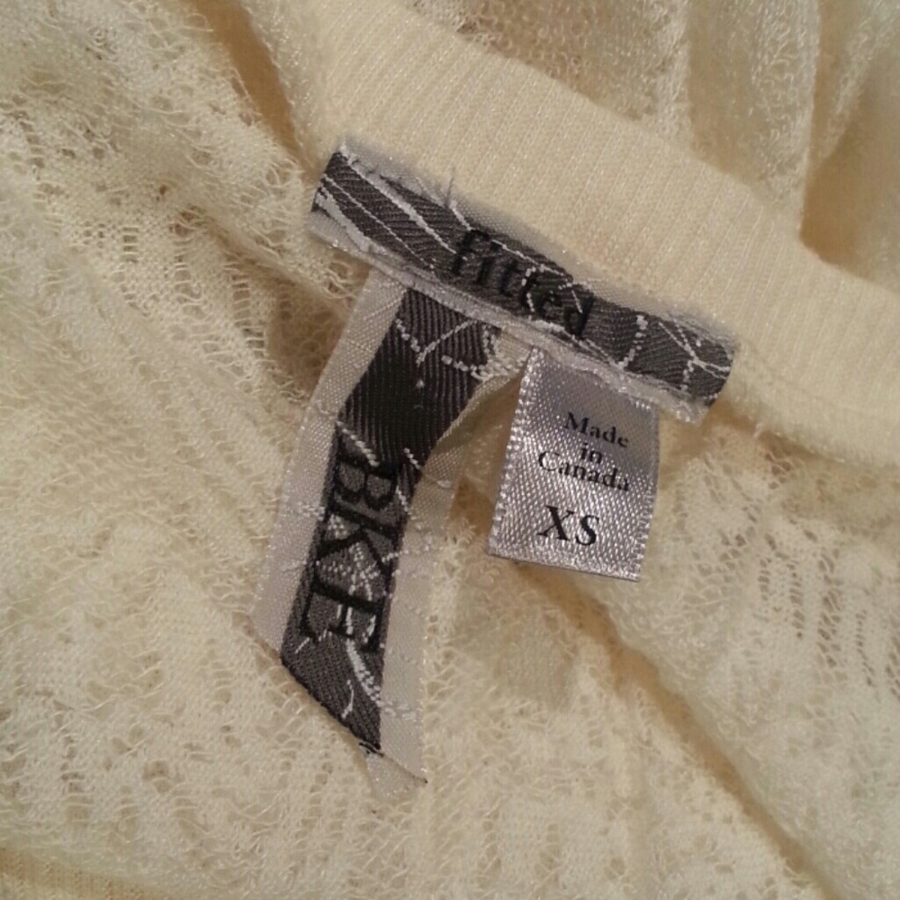 Very Soft Creamy Femme Lacey Burn out  Long Sleeve