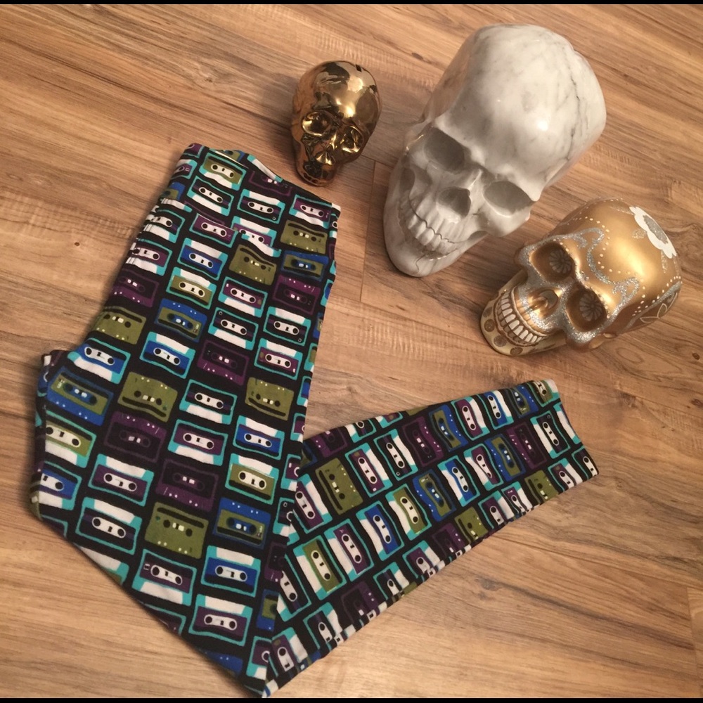 LulaRoe cassette tape leggings