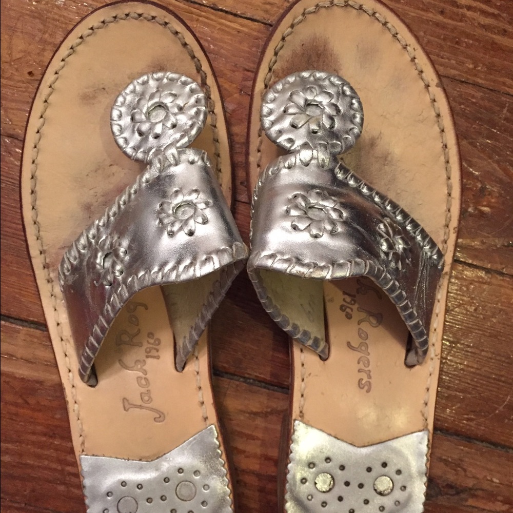 Jack Rogers Silver size 6