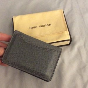 Louis Vuitton gray men's wallet