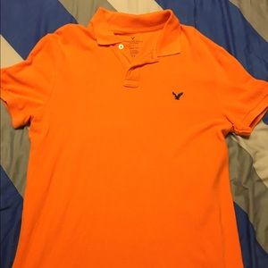 Orange American eagle collared shirt