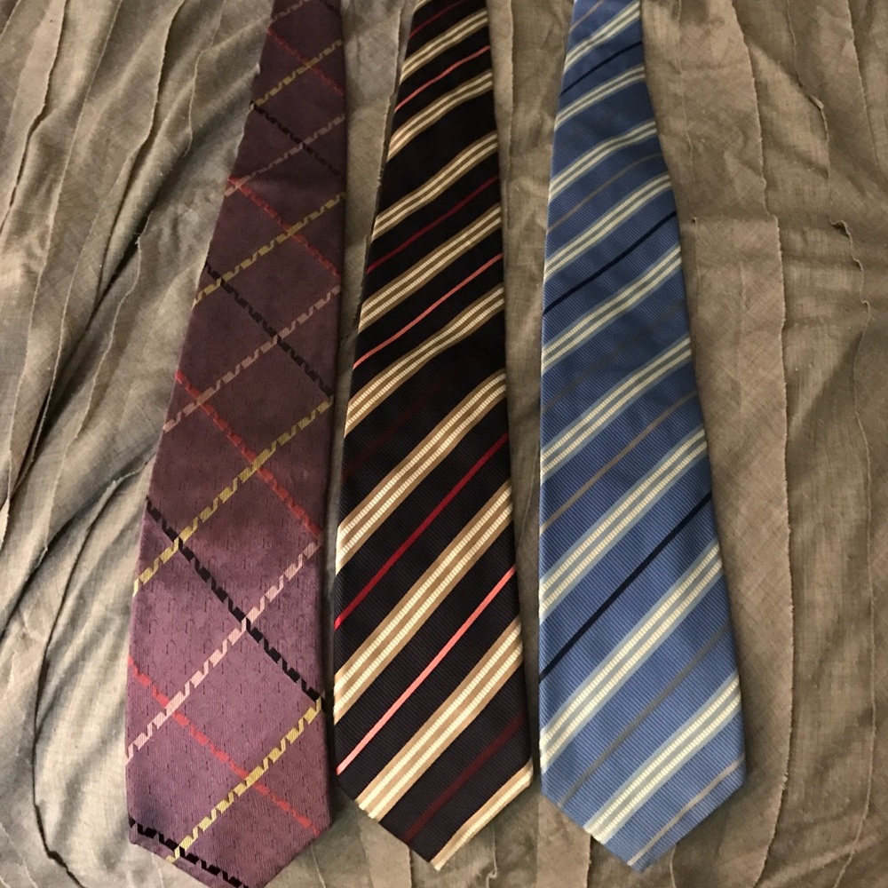 Bundle of 3 100% authentic burberry mens ties