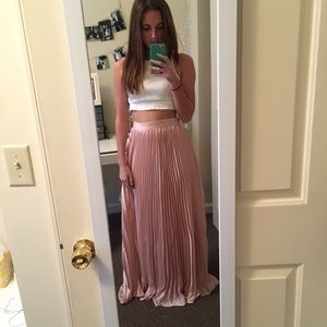 Pink maxi skirt