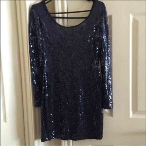Navy Blue Sequin dress