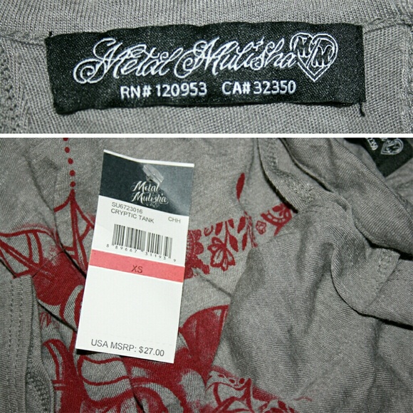 Bleeding Flower Graphic Halter Neck Tank NWT - Picture 4 of 4