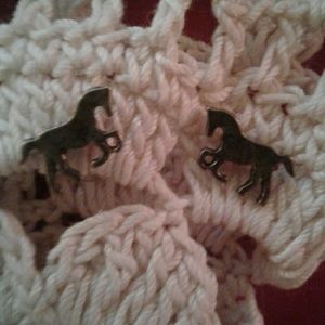 Horse stud earrings