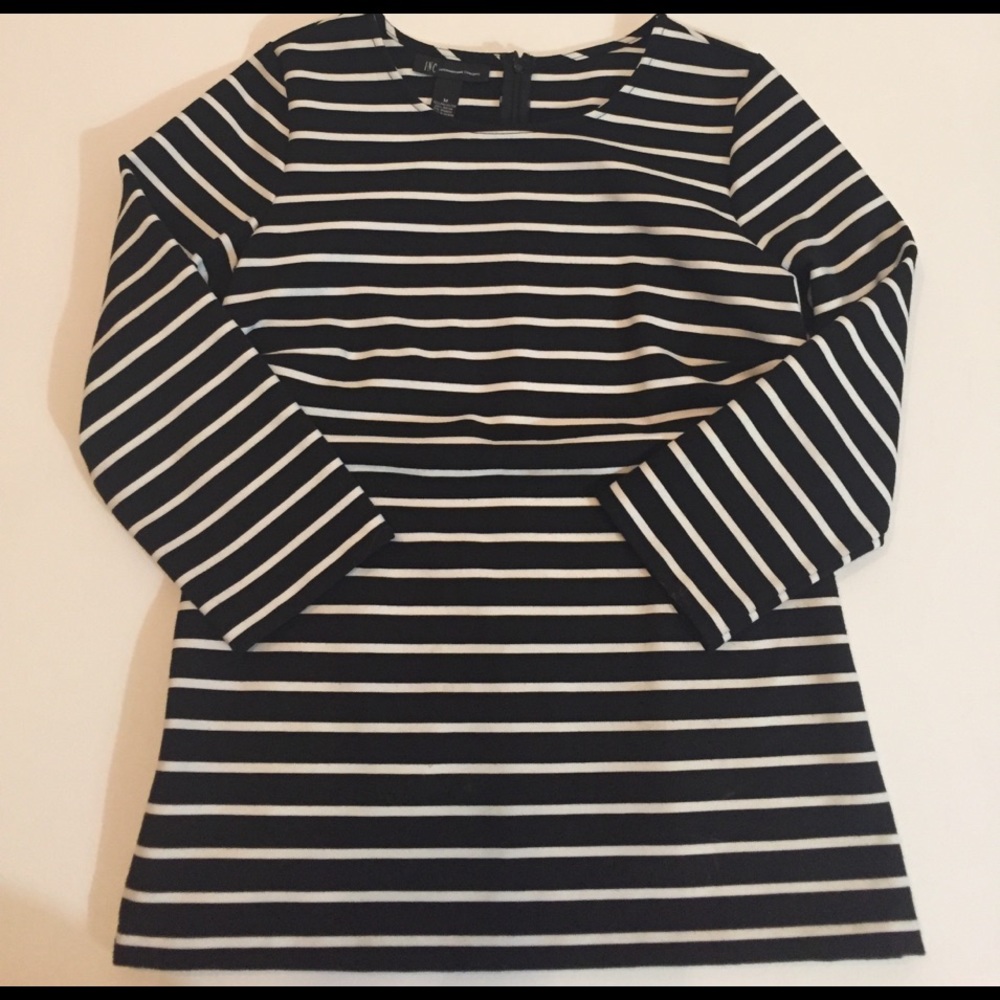 I.N.C. Black/White 3/4 Length Shirt -Worn Once!