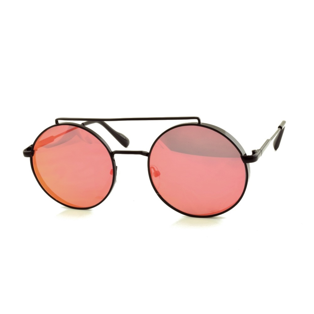 [ LENNY ] Red/Black Round Sunglasses