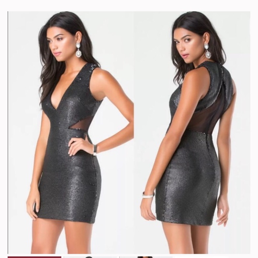 Bebe sparkly sequin mini dress!