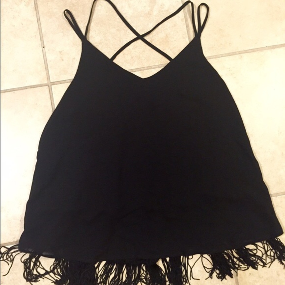 Collective Concepts Tank Top- Fringe
