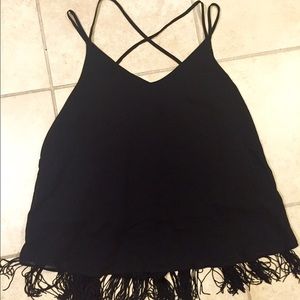 Collective Concepts Tank Top- Fringe
