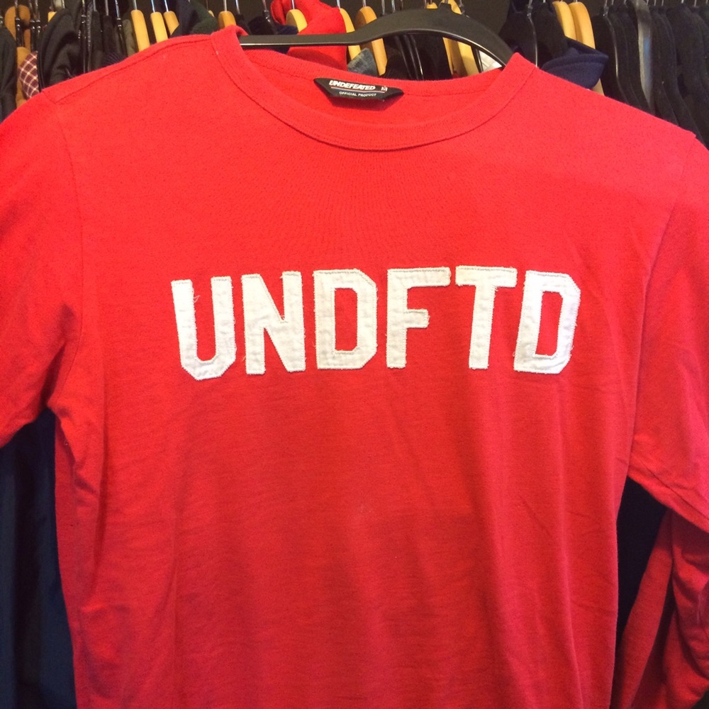 Undefeated red long sleeve (stitched)