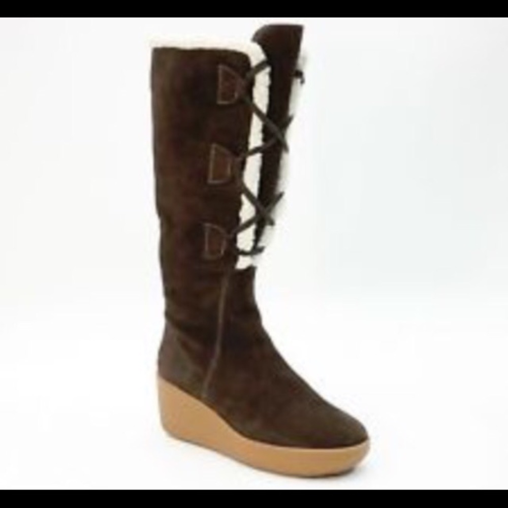 MICHAEL KORS WEDGE SUEDE BOOTS