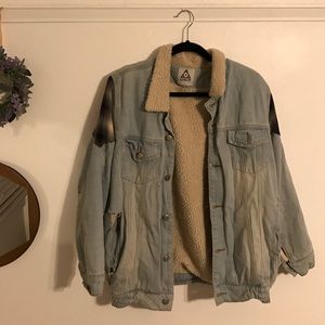 Unif destroyed sherpa jacket