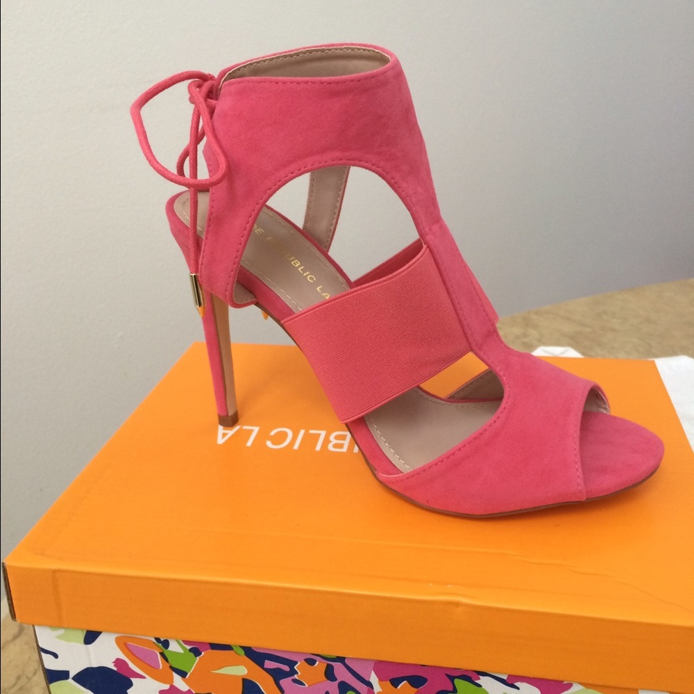 Shoe Republic LA Mayer Heel Pink
