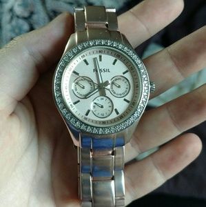 Rose Gold Fossil Watch