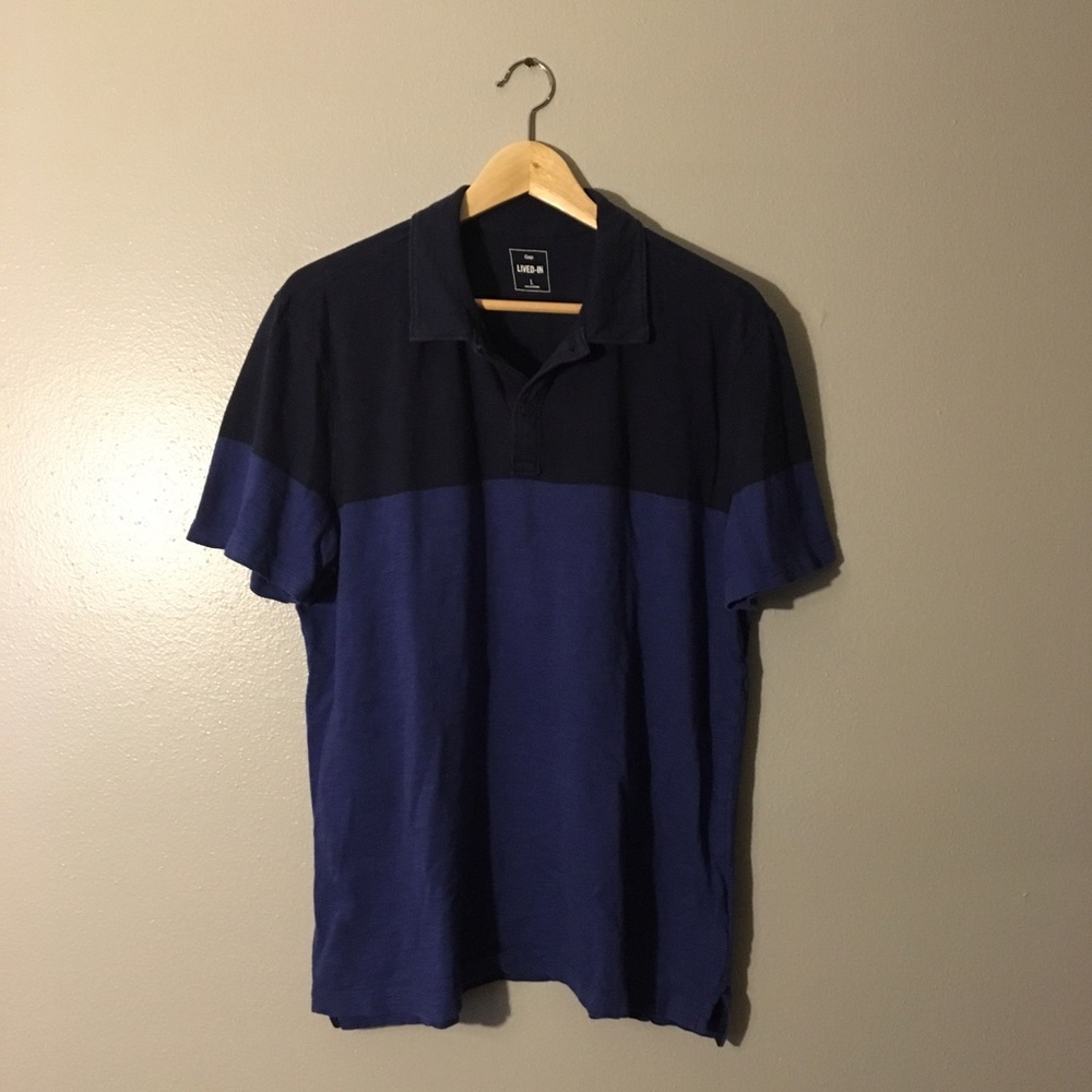 Gap SS Colorblocked Slub Polo